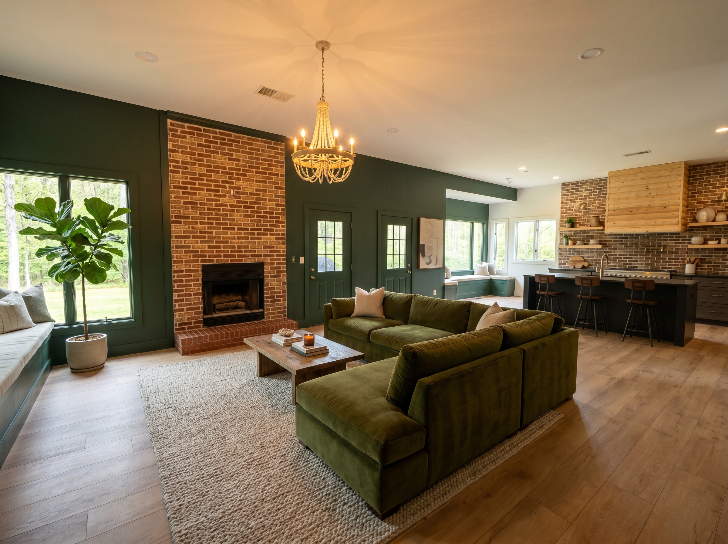 Open concept living room — May Construction